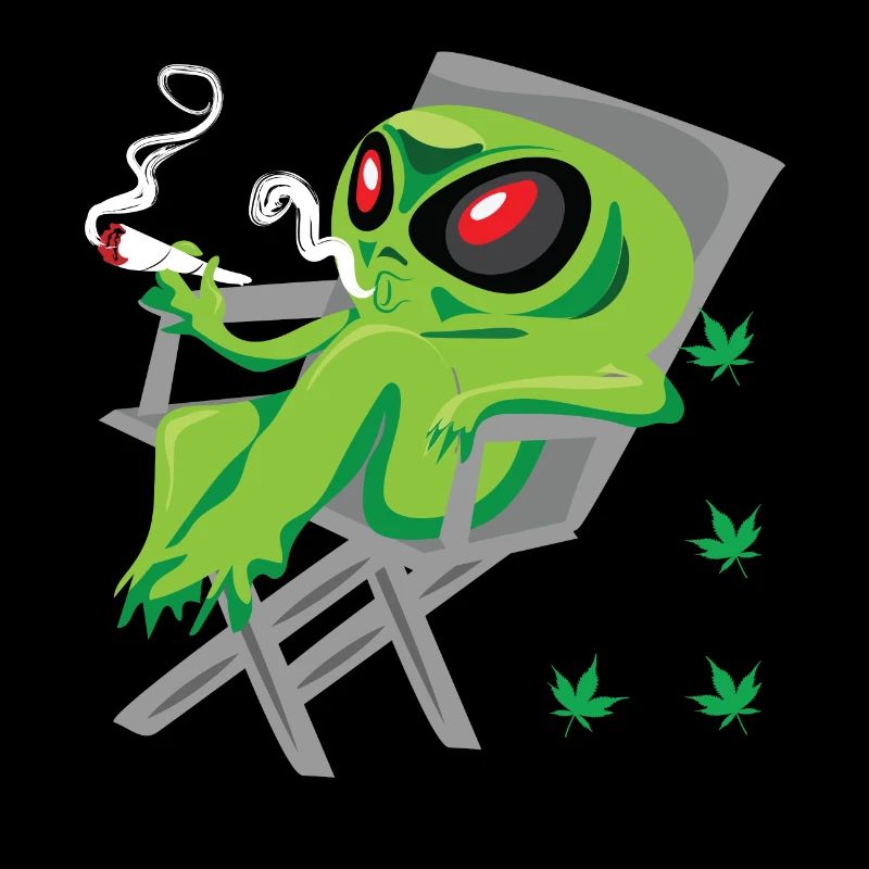 Kiffer Alien Marihuana Weed Hanf Cannabis Geschenk