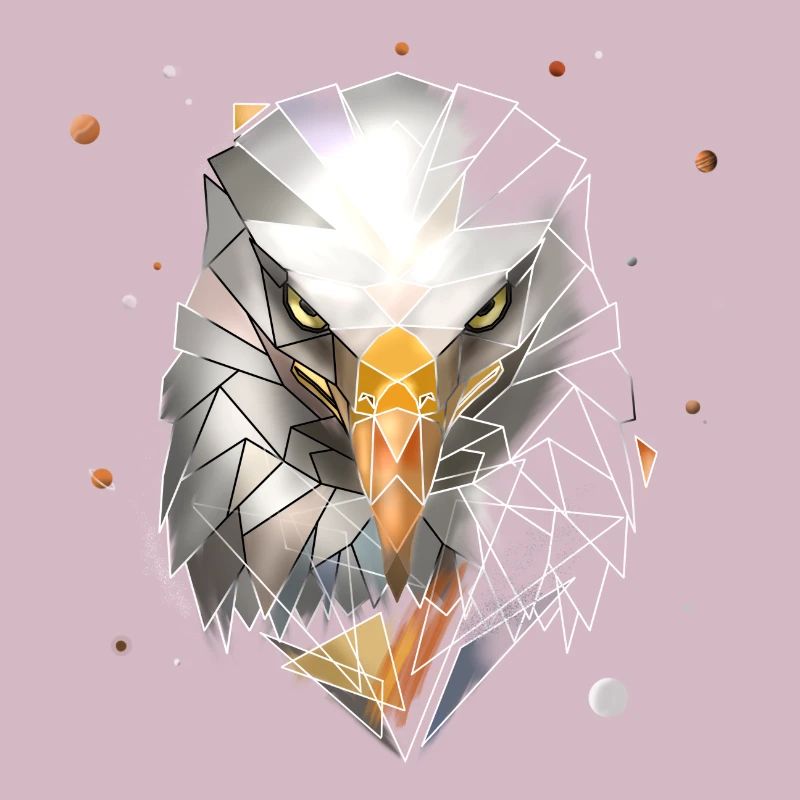 Bald Eagle | Low Poly Art | Cool polygon