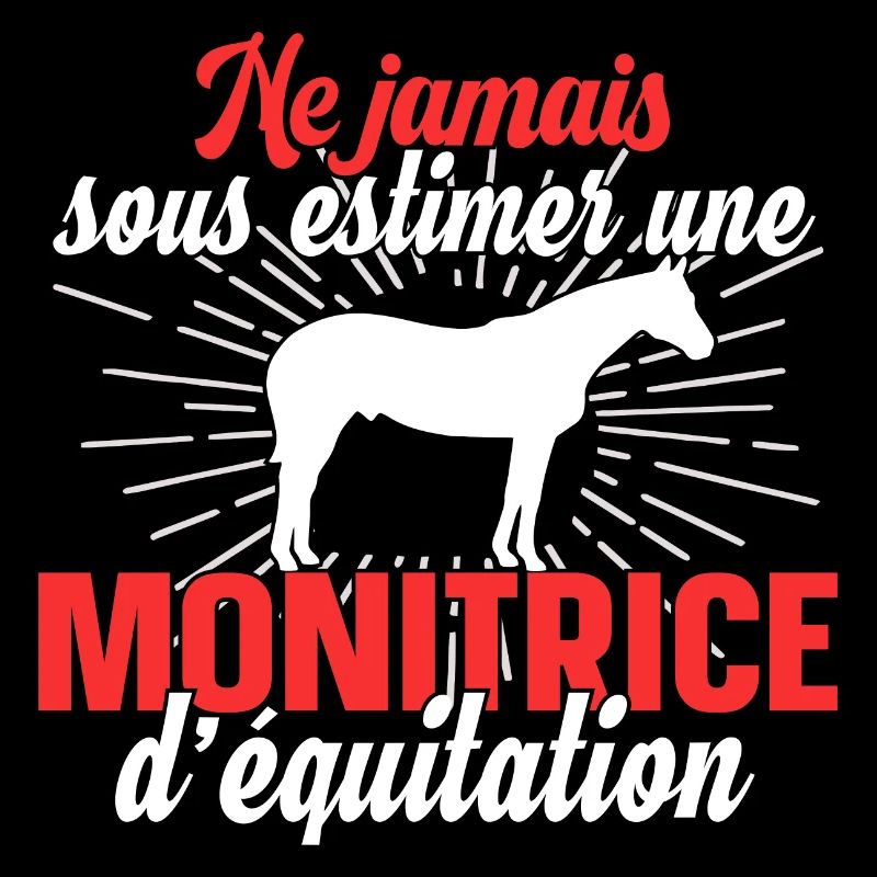 Monitrice d'équitation métier cheval chevaux