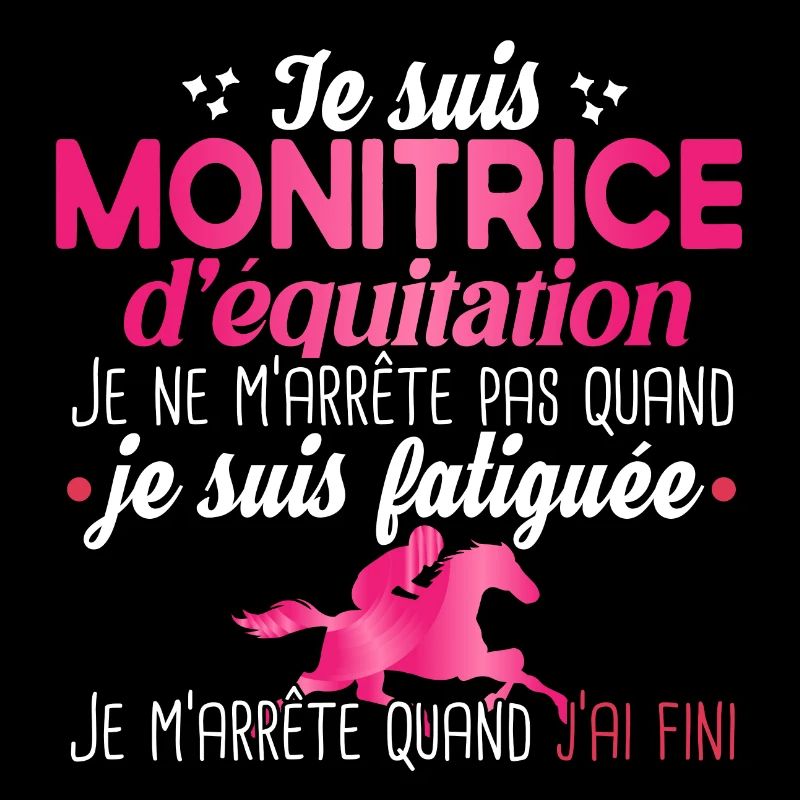 Monitrice d'équitation métier cheval chevaux
