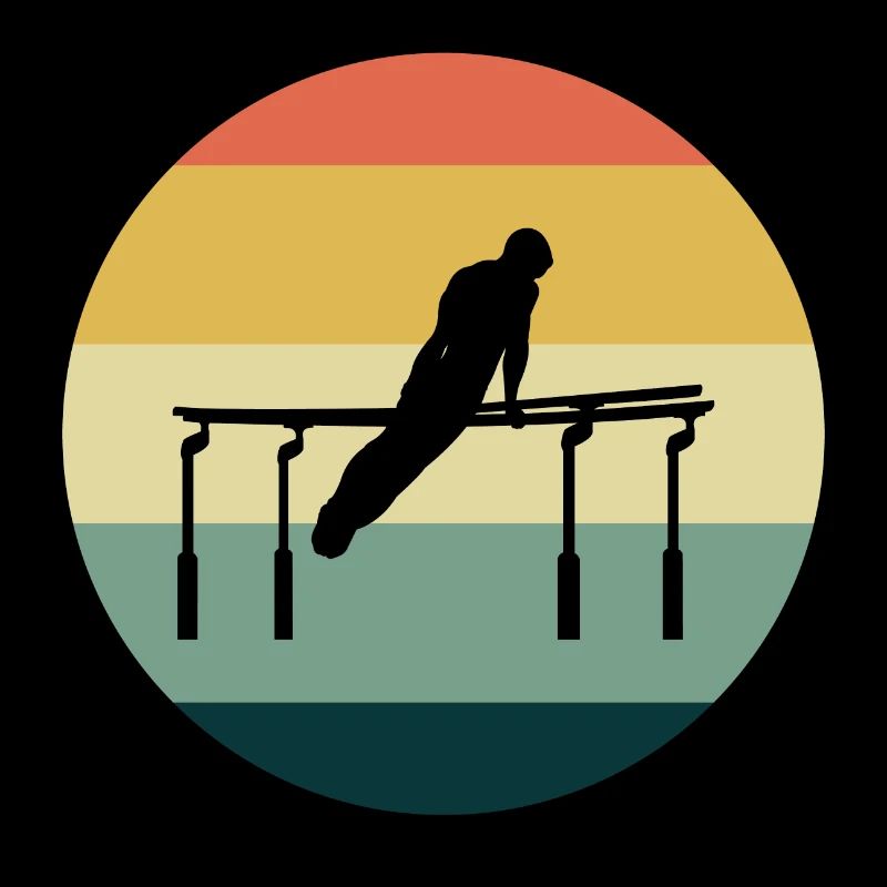 Artistic Gymnastics Parallel Bars Gymnast Vintage
