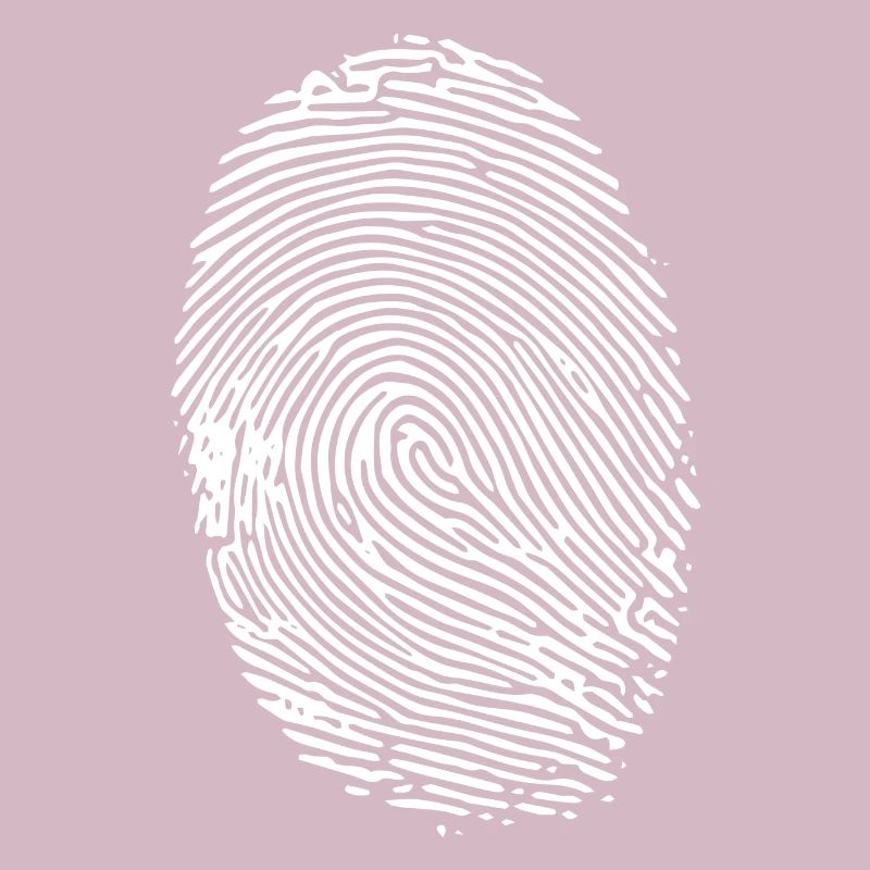 Empreinte digitale ovale (blanc)
