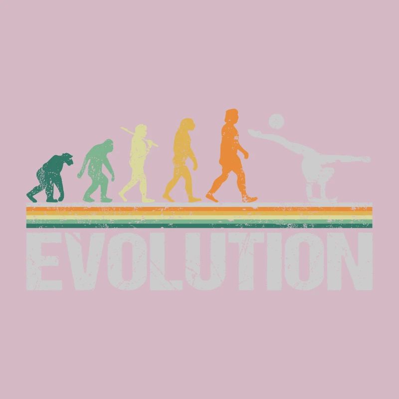 Rhythmic Gymnastics Evolution Retro Funny