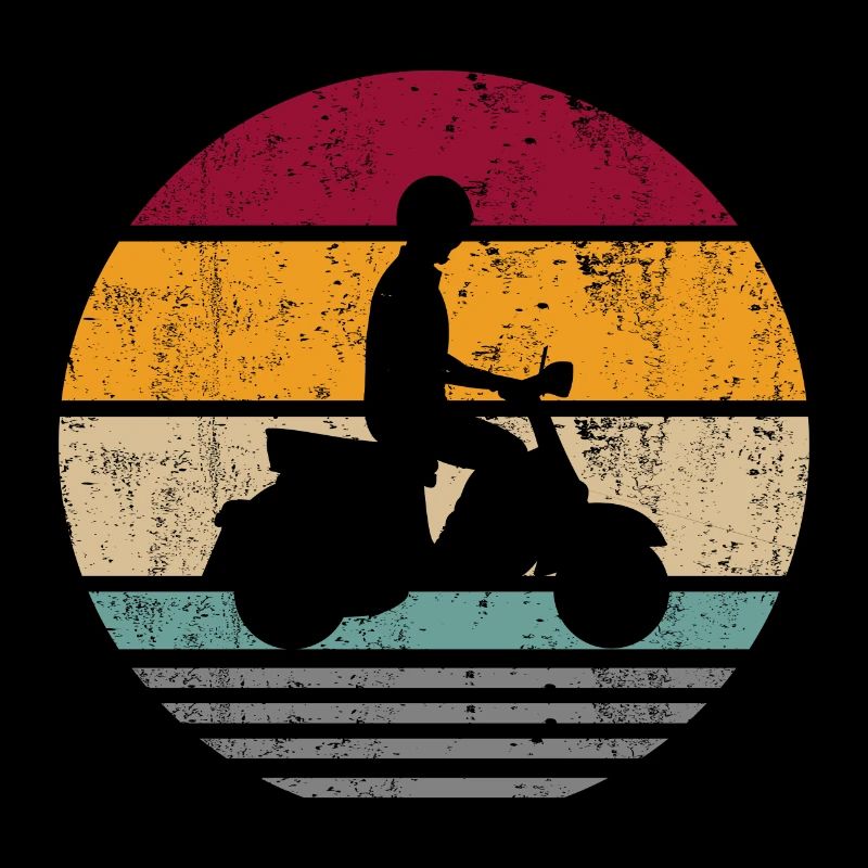 Motorroller Elektroroller Rollerfahrer Retro