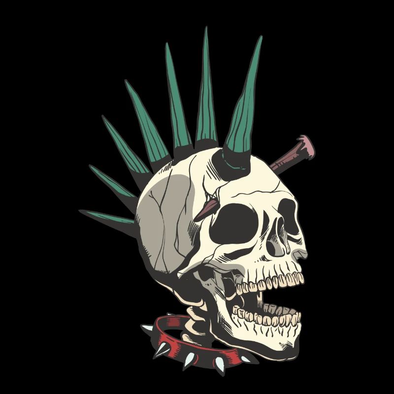 Crâne crâne squelette punk