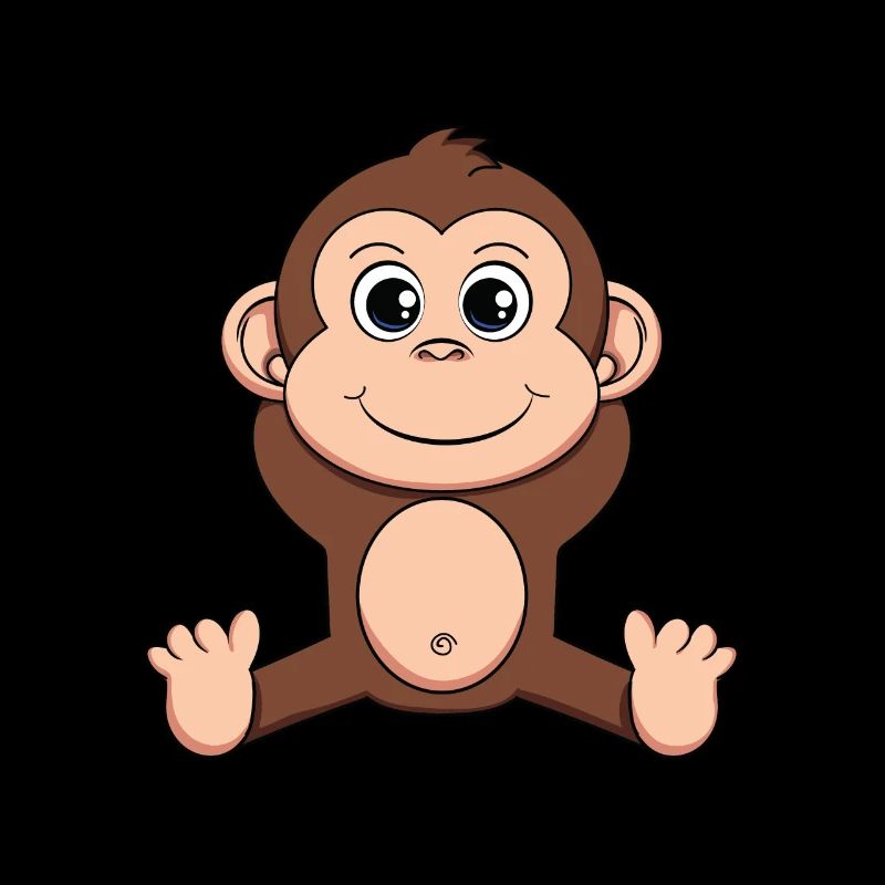 Animaux de dessin animé mignon - singe