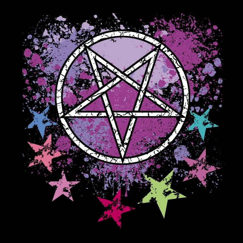 Pentagramme avec étoiles