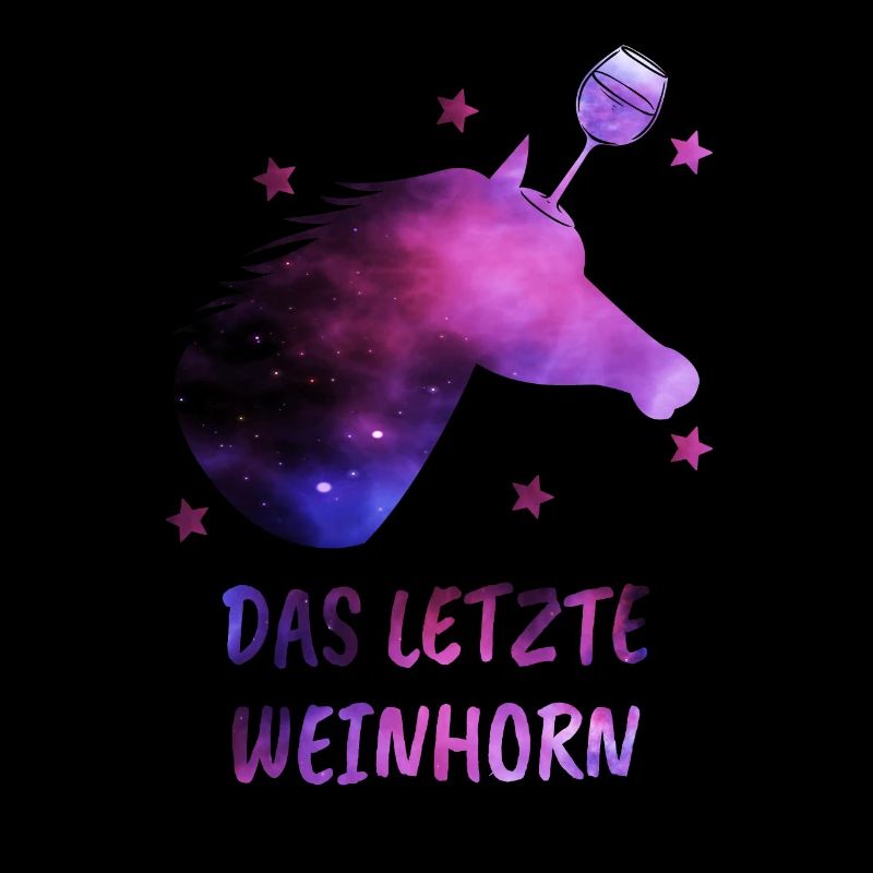 Das Letzte Weinhorn Einhorn Wein Pferd Rotwein