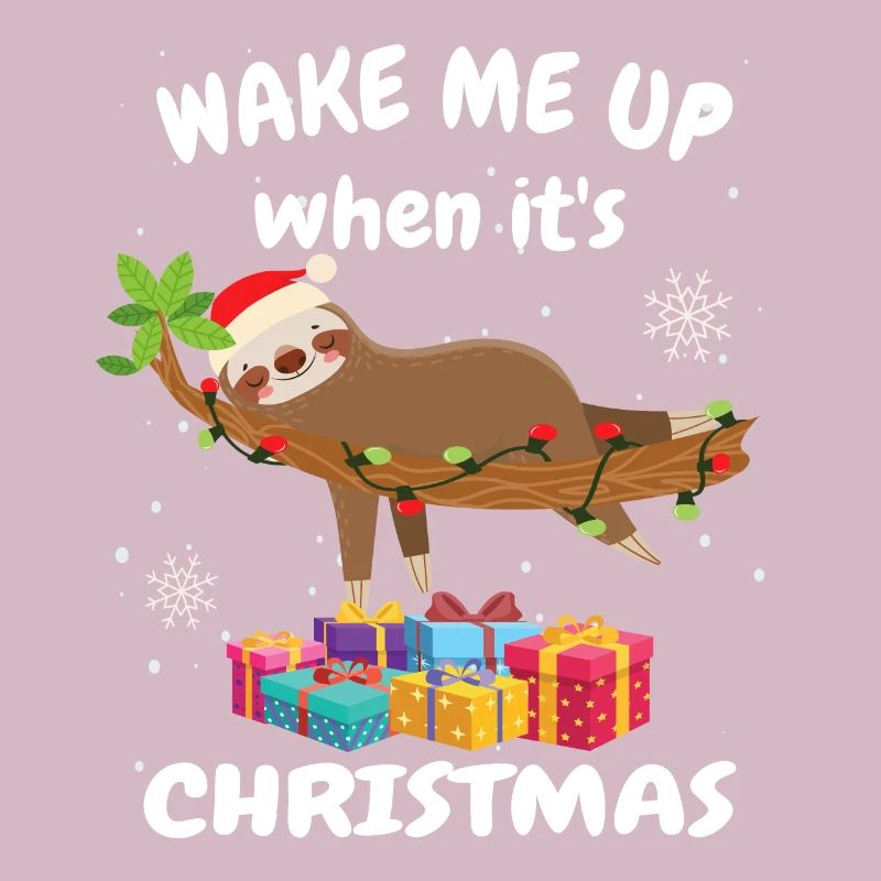Faultier Wake me up when it is Christmas