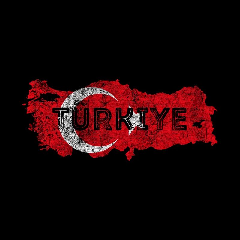 Turkey Map Shape and Flag