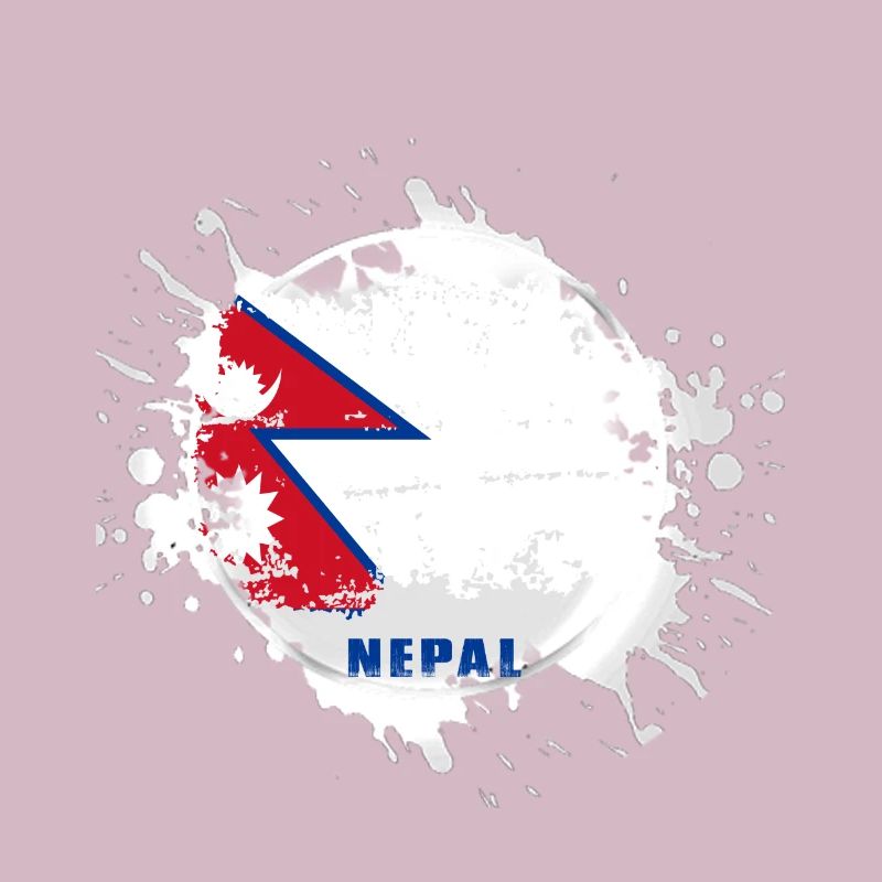 nepal Flagge mit Klecks