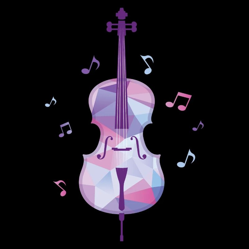 Violin violin polygon music notes classical music