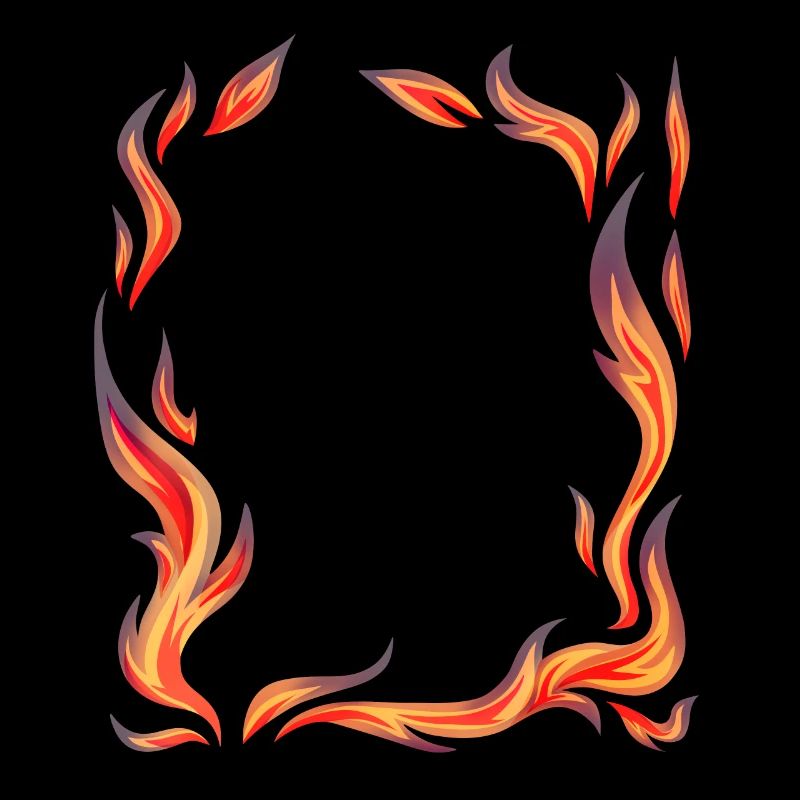 Flammes feu chaud forme feu