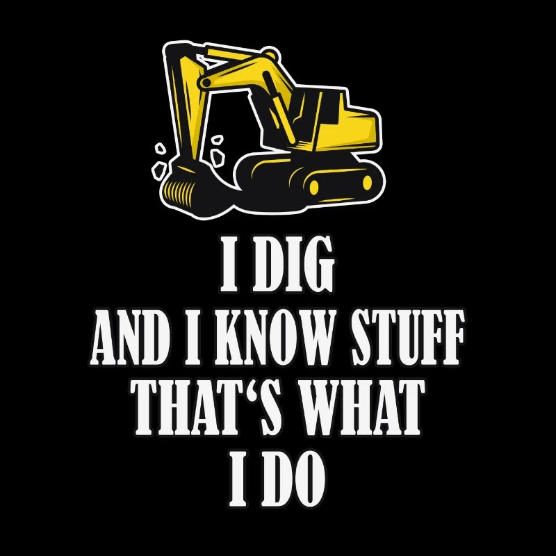 Funny construction worker excavator