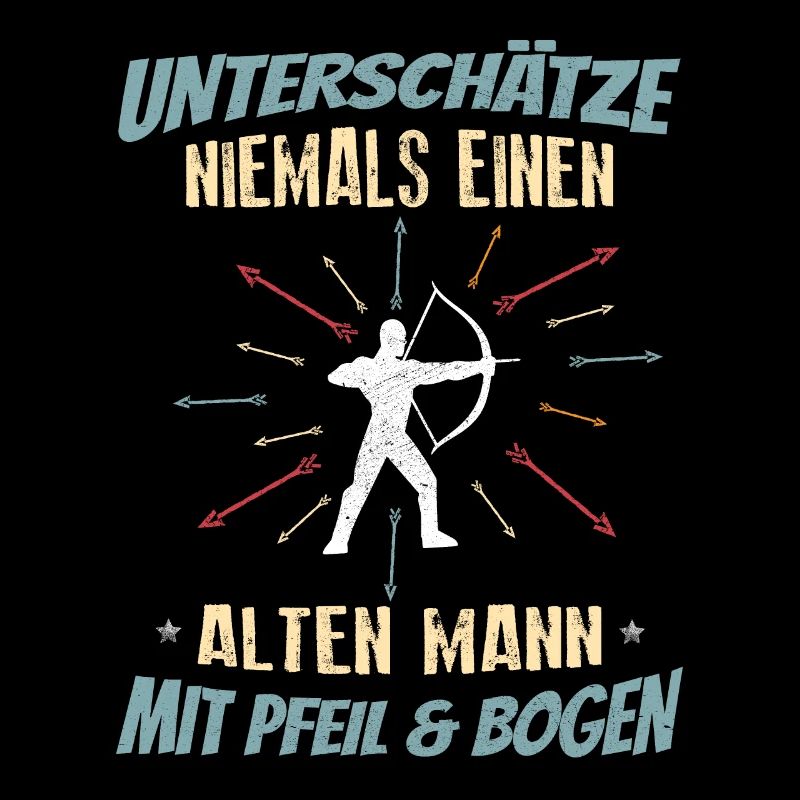 Alter Mann Bogenschütze Bogenschießen Pfeil Bogen