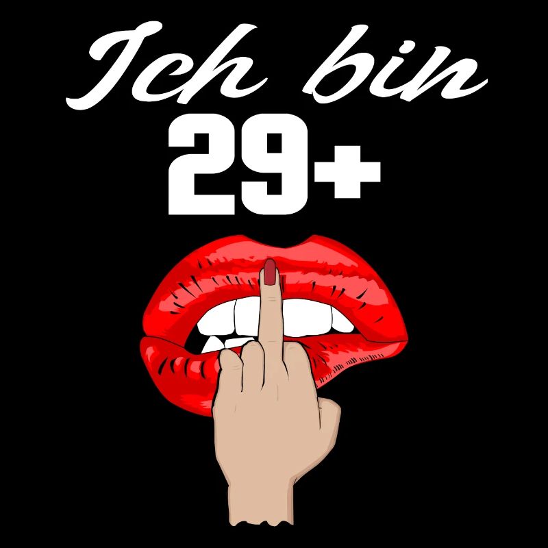 Ich bin 29 + Mittelfinger Lustig 30.Geburtstag Rot
