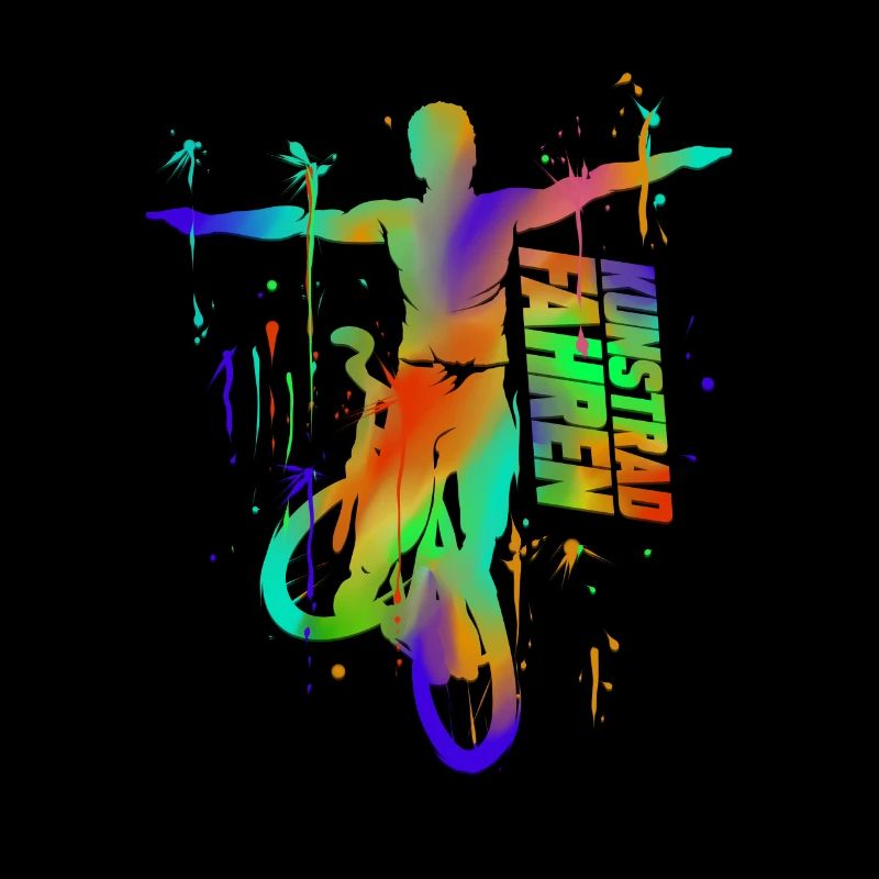 Kunstradfahrer - Farbenfrohes Radfahrer Geschenk