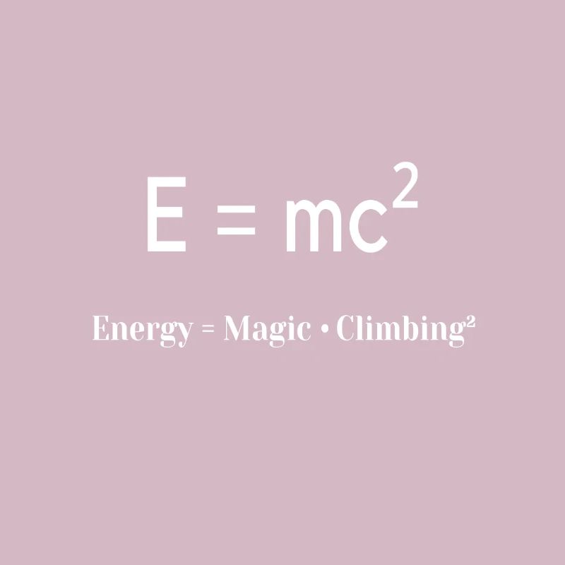 Conception d'escalade de formule physique E = mc²