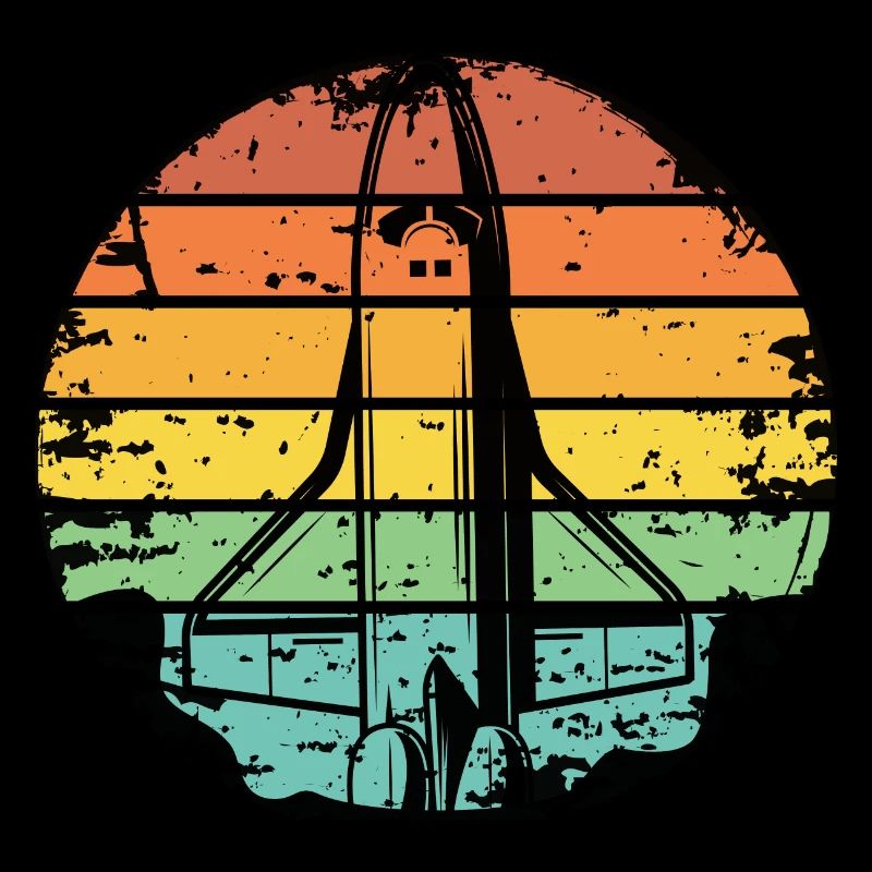 Retro NASA rocket space shuttle grunge