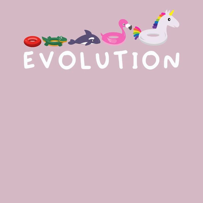 Evolution schwimmen Wassersport Flamingo Einhorn