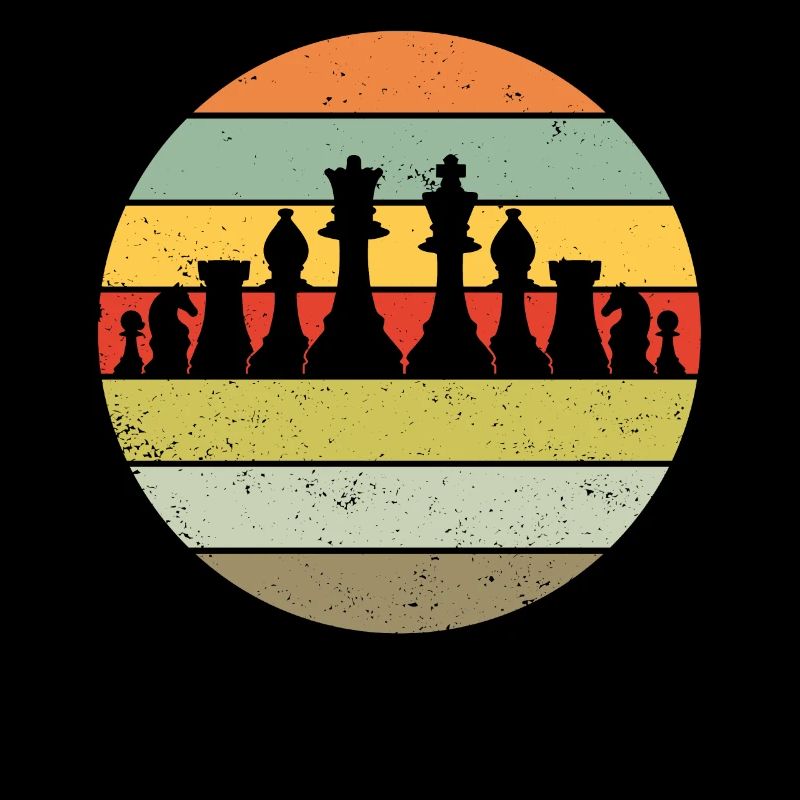 Jeu d’échecs Joueurs d’échecs rétro cadeau