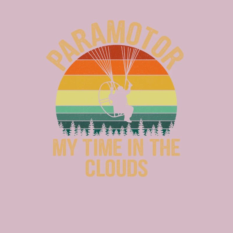 temps de paramoteur dans les nuages vintage, paramoteur