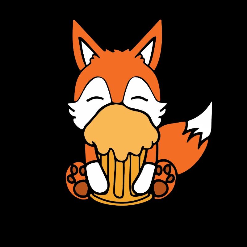 Fuchs Saufuchs Biertrinker Saufen Bier