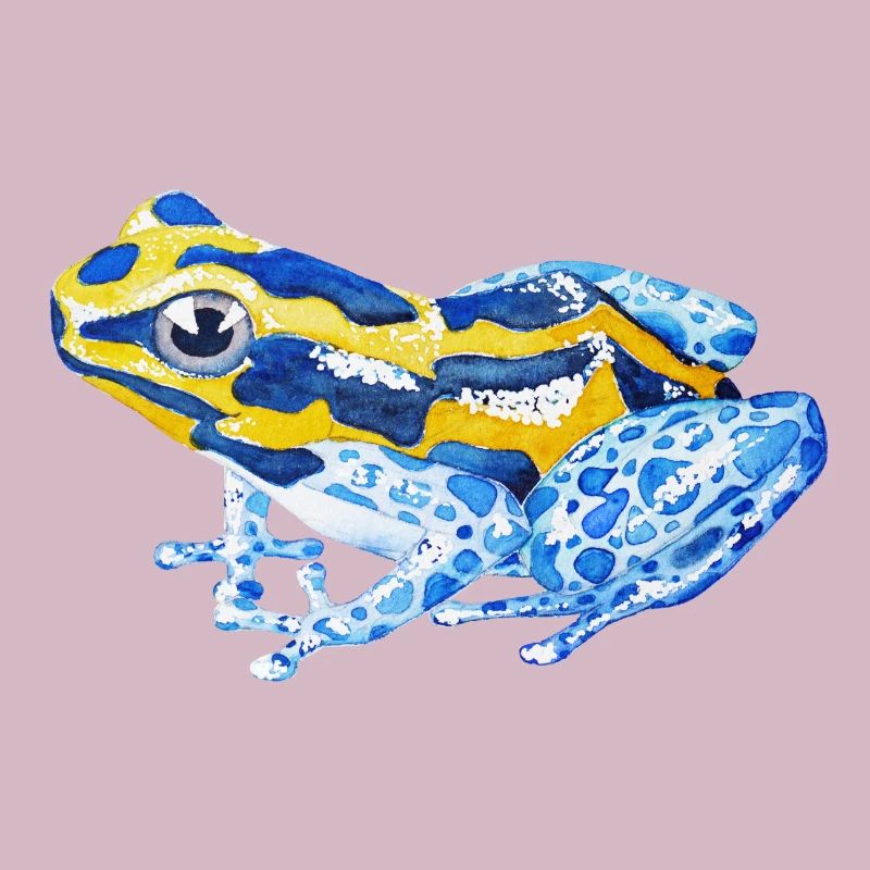Grenouille bleue de la forêt tropicale