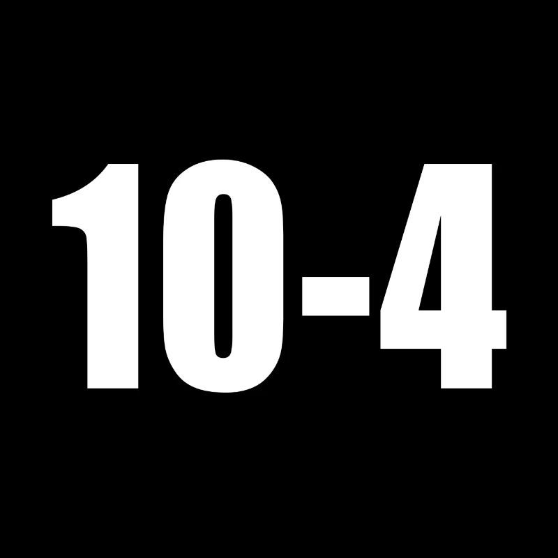 Code 10-4 Ten-Four Ten-Code Polizei Funk