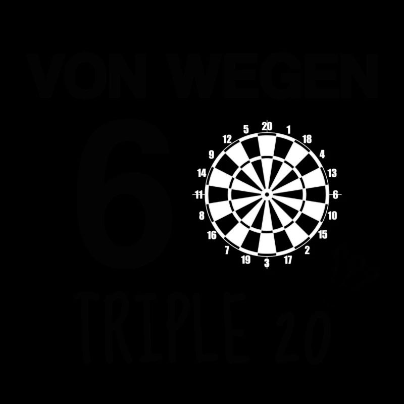 Von wegen 60 - Dart Geschenk Geburtstag sechziger