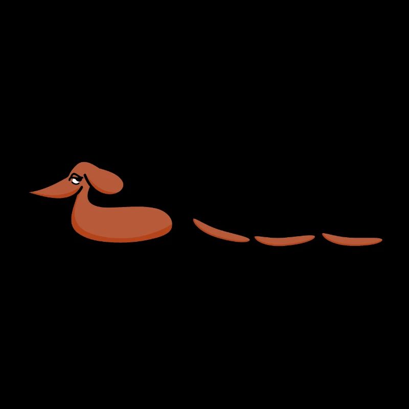 Teckel avec des saucisses