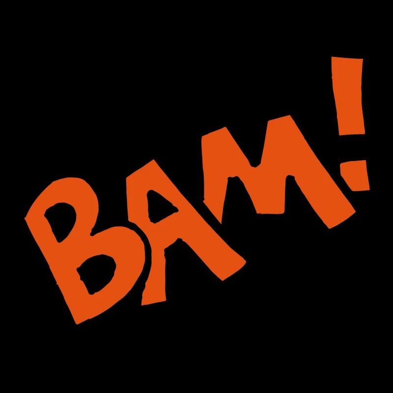 Bam! Comic Speech Bubble Funny font gift