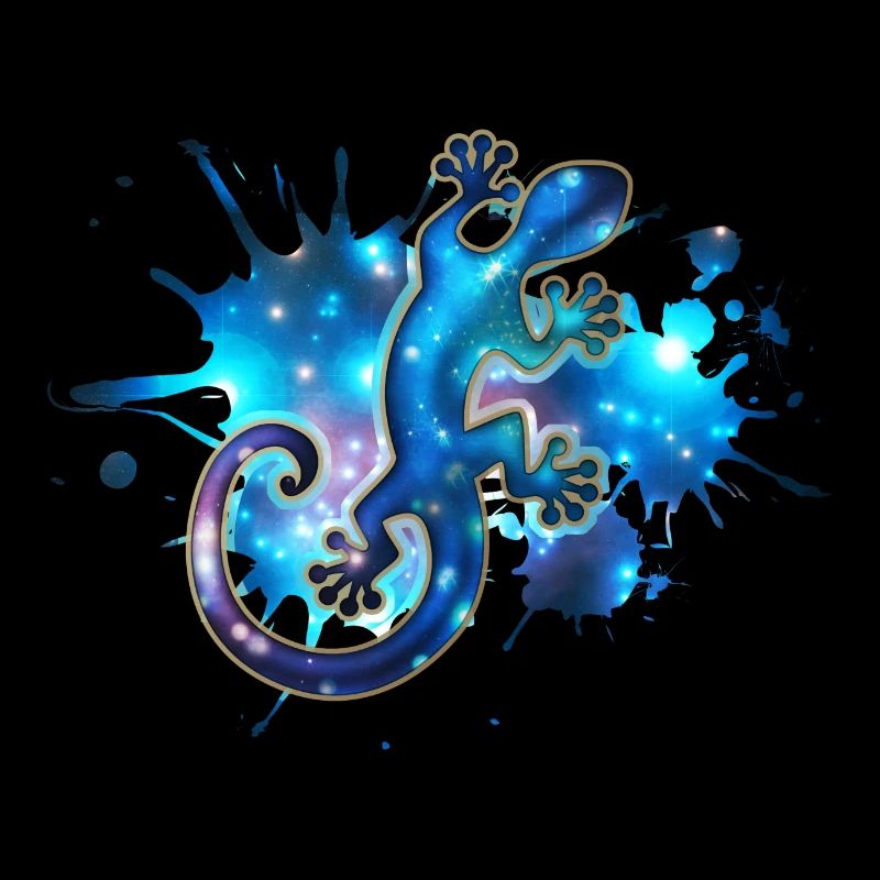 Space Gecko, Galaxy, Star, Surf, Lizard, Universe