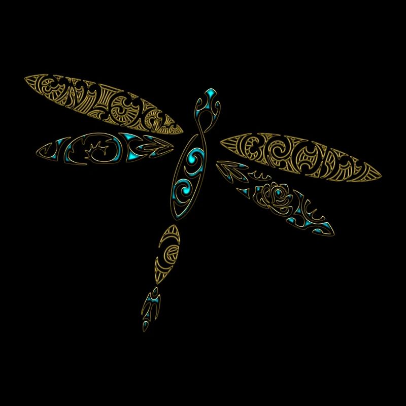 Libellule, Libellule, style de tatouage de DD