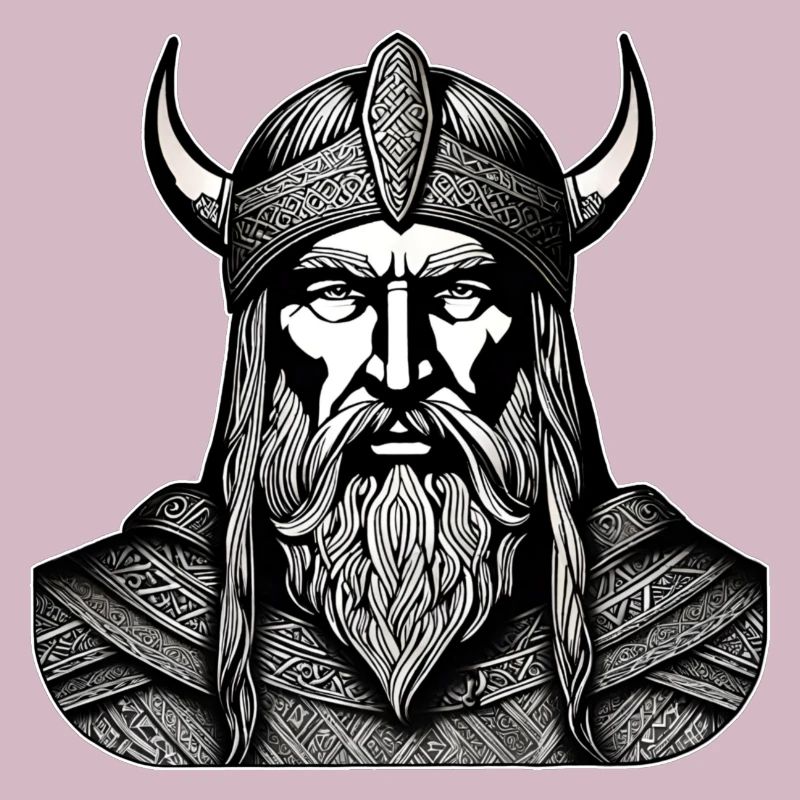 Stolzer Wikinger Krieger Germane