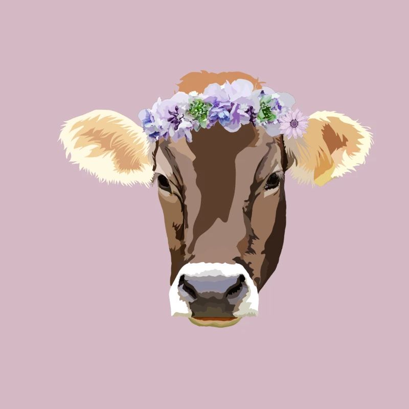 Couronne de fleurs vache