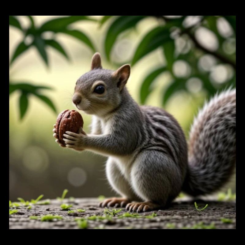 Squirrel with nut - Eichhörnchen mit Nuss