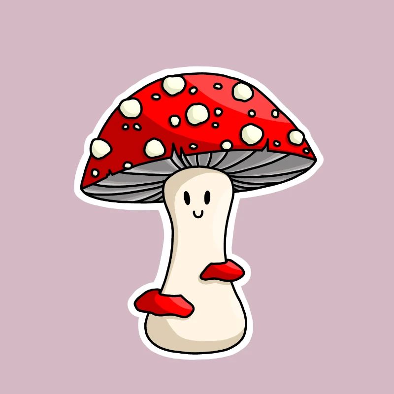 Glücklich rot Toadstool