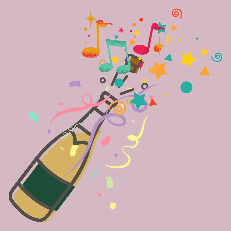 Bouteille ,musical éclat festif