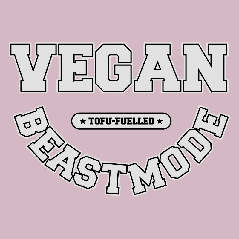 VeganBeastmode [white+outline] [vector]