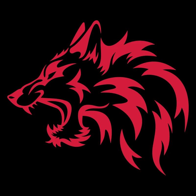 wolf head tribal 2