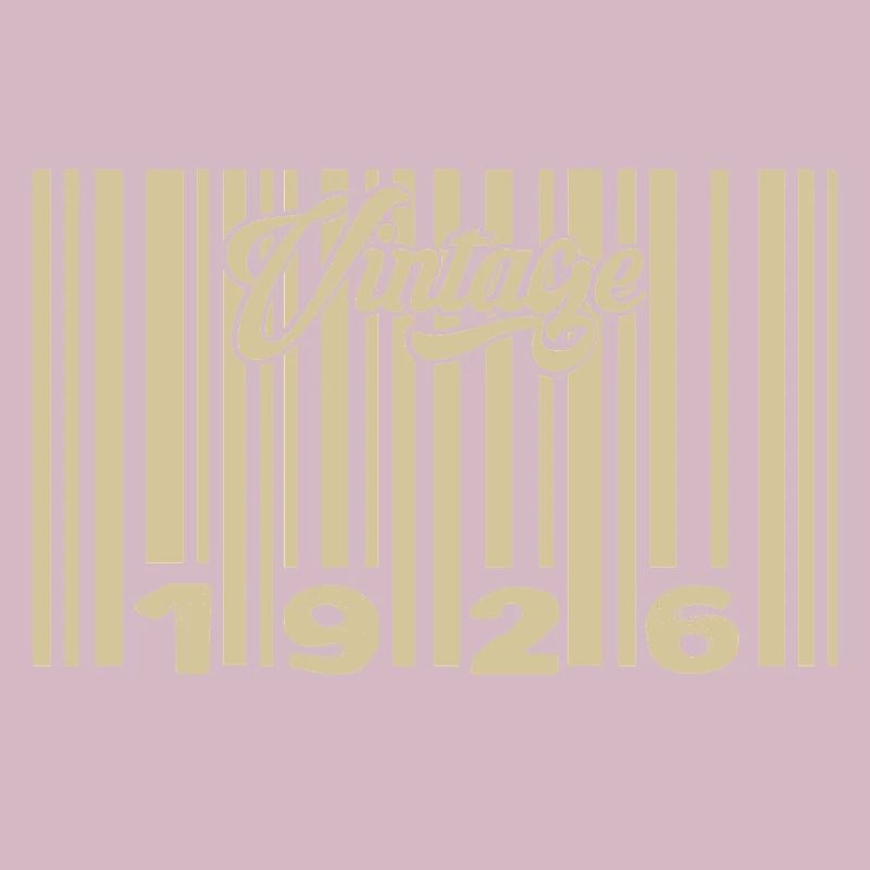 Vintage 1926 Barcode 1926: Year 2025.