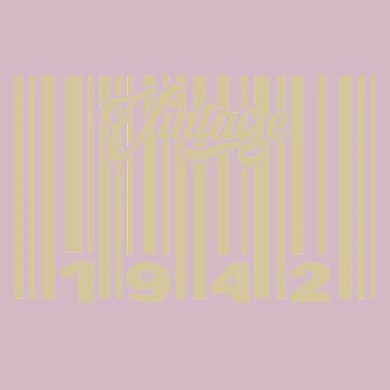 Vintage 1942 Barcode 1942: Year 2025.