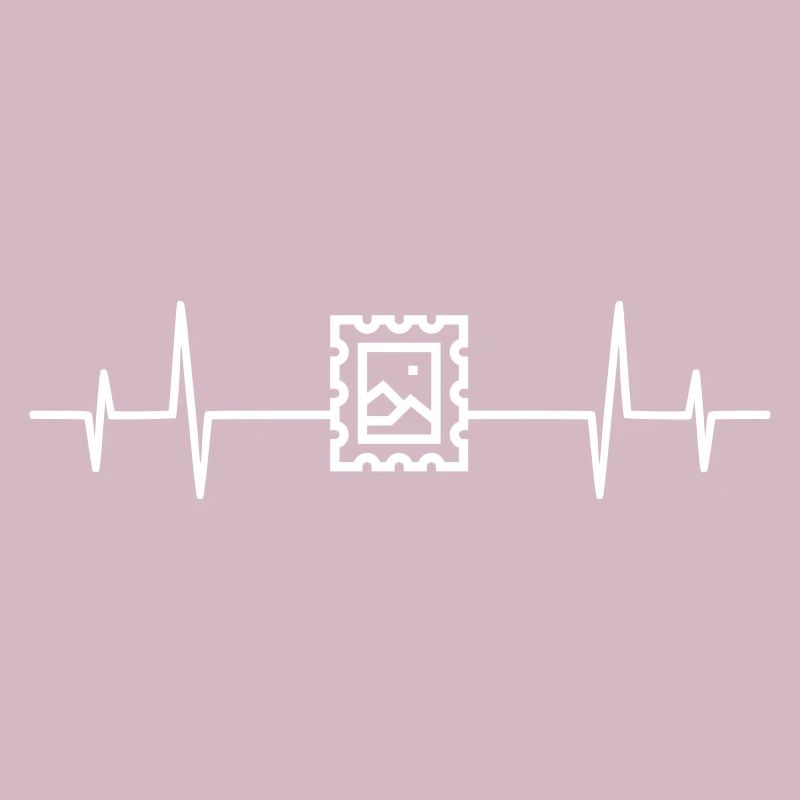 Heartbeat postage stamp post postman letter stamp