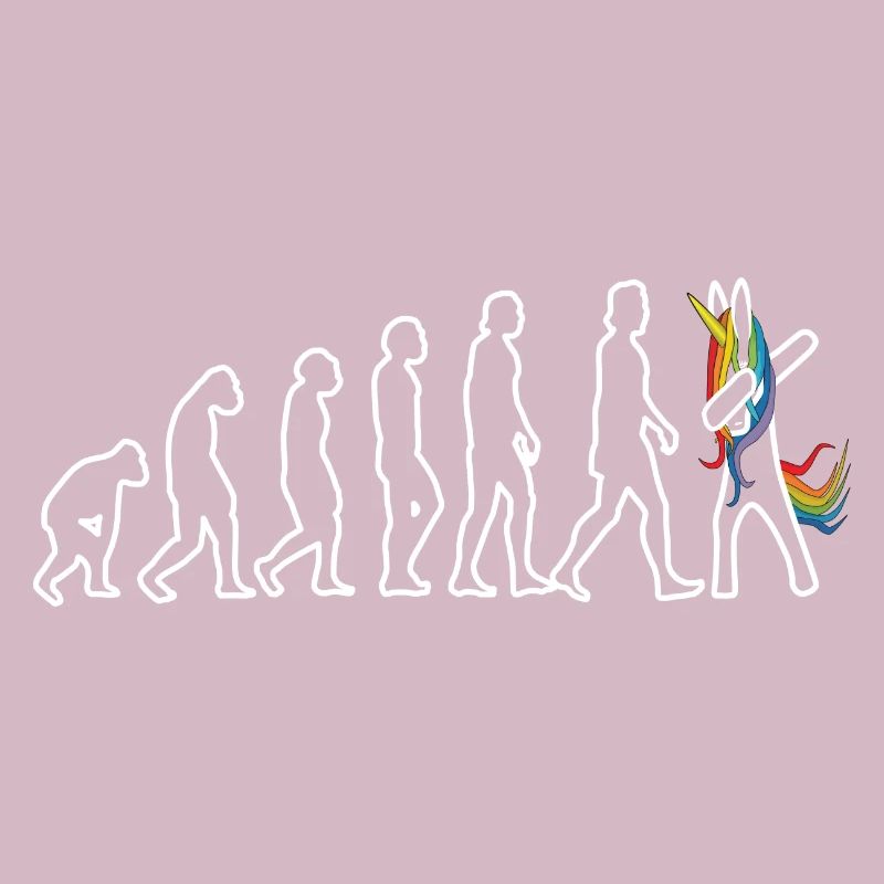 Evolution Einhorn dabbend