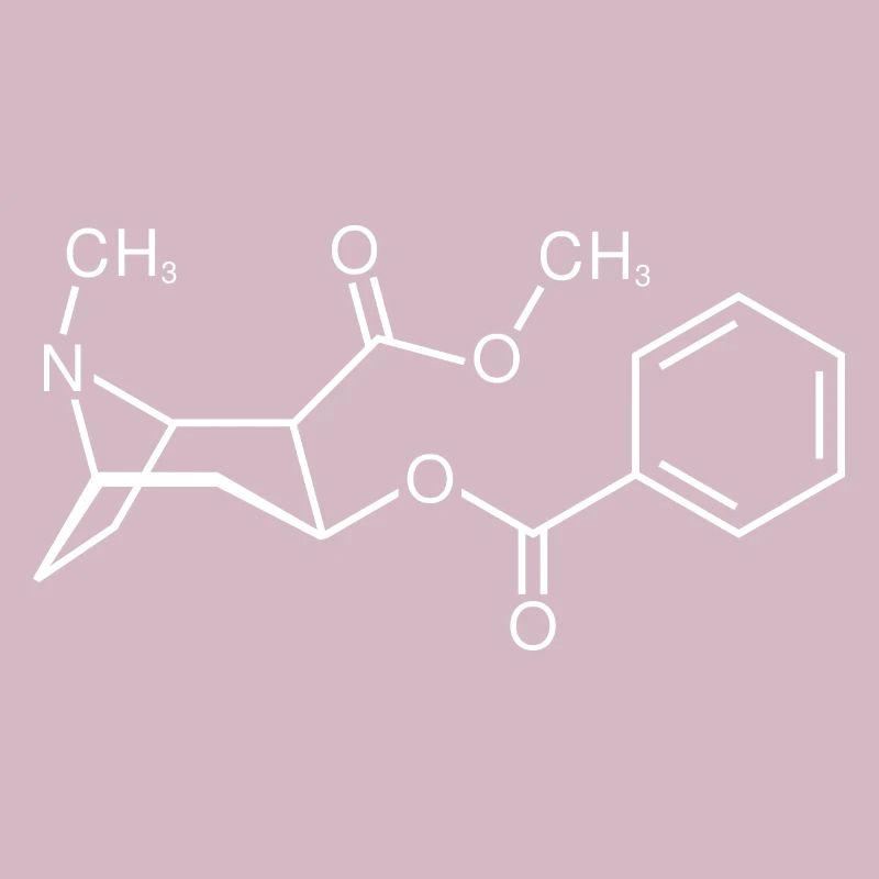 Cocaine molecule structural formula