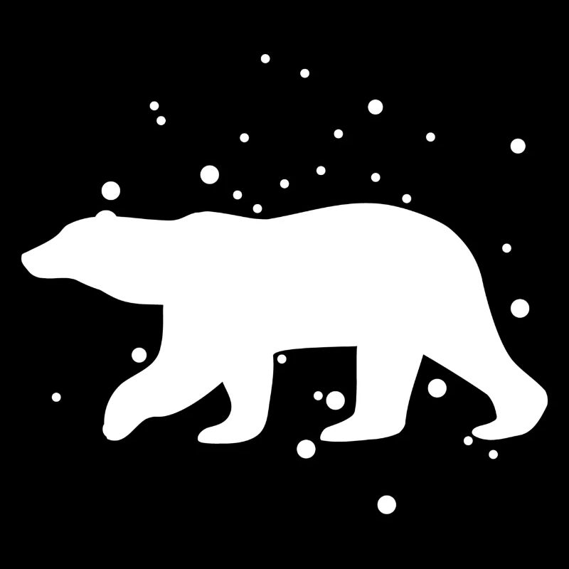 Polar bear in snow