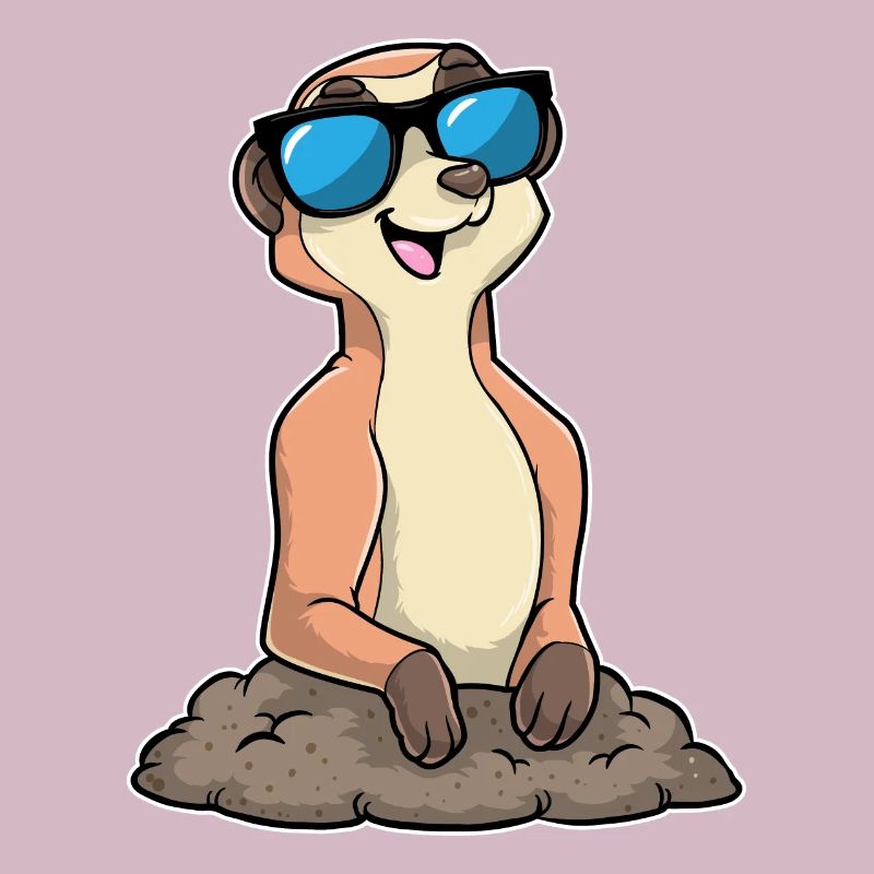 Erdmännchen mit Brille