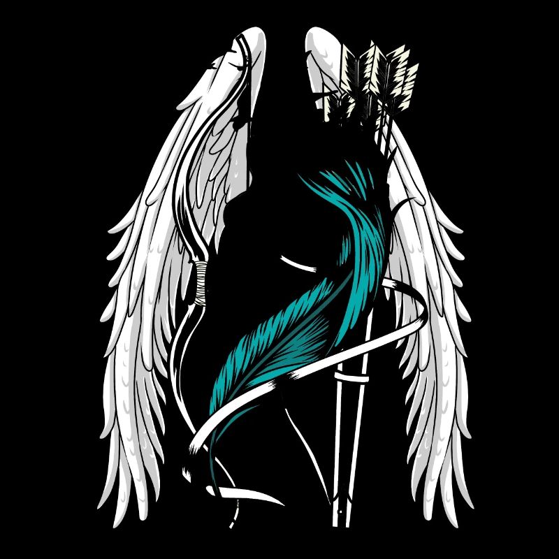 Fantasy Feathers Bow Sagittarius Arrow Wings Warrior