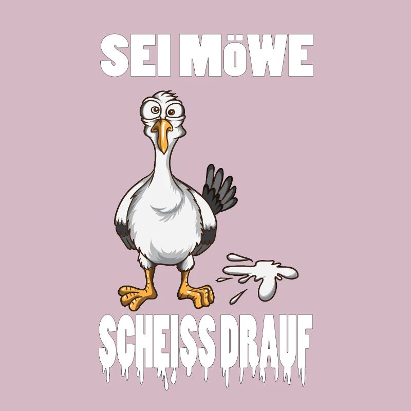 Norddeutsch Küste Meer Sei Möwe scheiß drauf